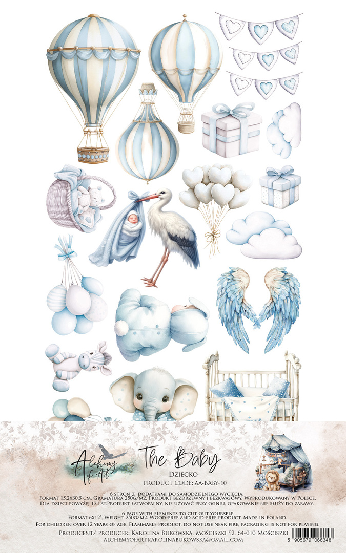 The Baby - zestaw dodatków dla chłopca 15x30cm