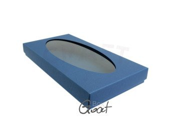 Pudełko na kartkę DL granatowe niskie owal GoatBox