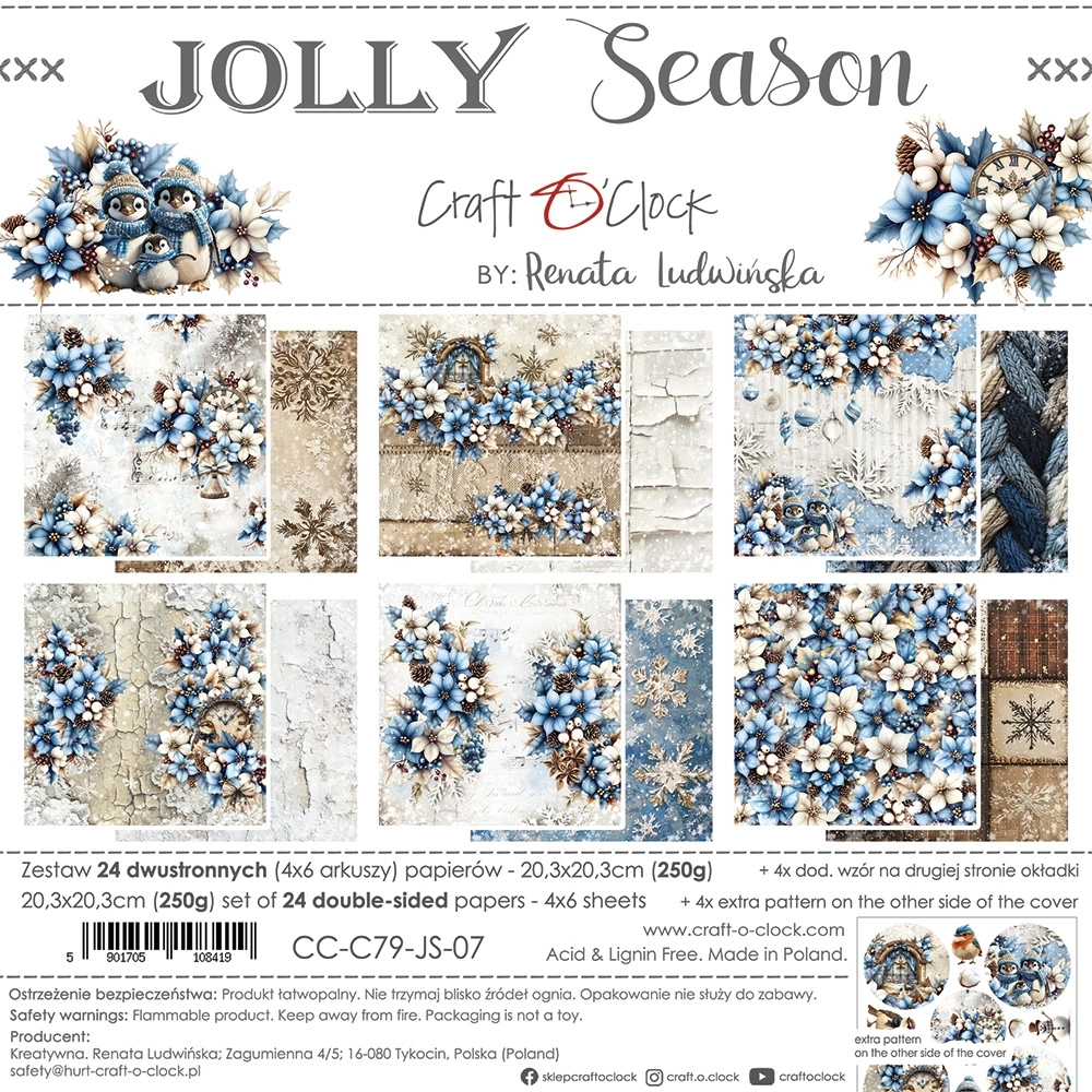 Jolly Season - zestaw papierów 20x20cm