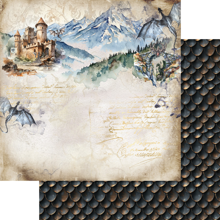 The Legends of the Dragons - zestaw papierów 30x30cm