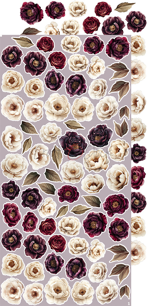 Plum & Caramel - zestaw dodatków Mix 15x30cm