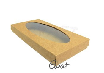 Pudełko na kartkę DL eco kraft niskie owal GoatBox