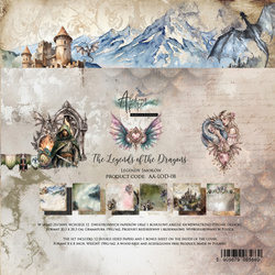 The Legends of the Dragons - zestaw papierów 20x20cm