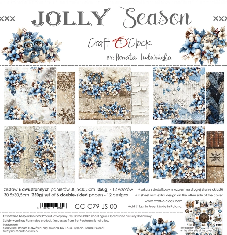 Jolly Season - zestaw papierów 30x30cm