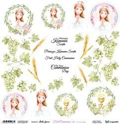 Dziewczynka arkusz do wycinania KOMUNIA Scrap And Me