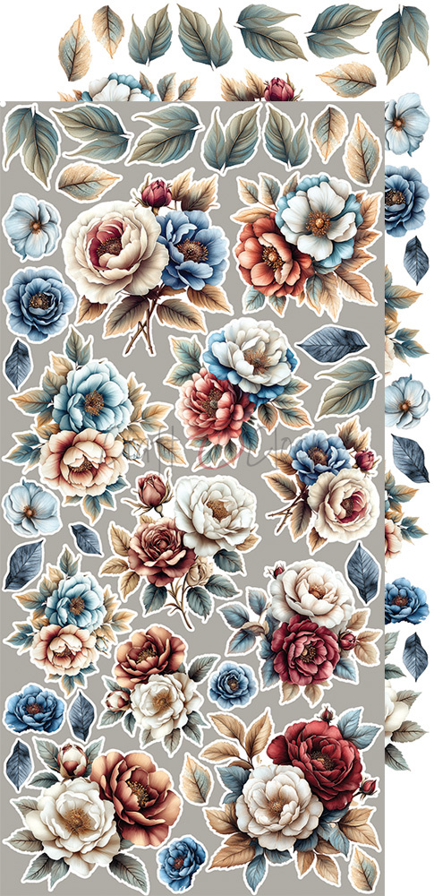Mindfulness Time - zestaw dodatków Flowers 15x30cm
