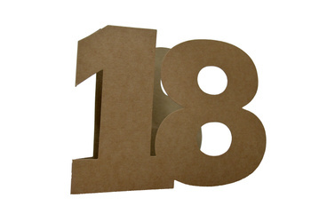 Baza kartki liczba 18  kraft GoatBox