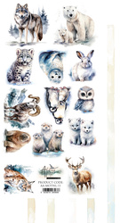 Magic of the Northern Lights - arkusz do wycinania Zwierzaki 15x30cm