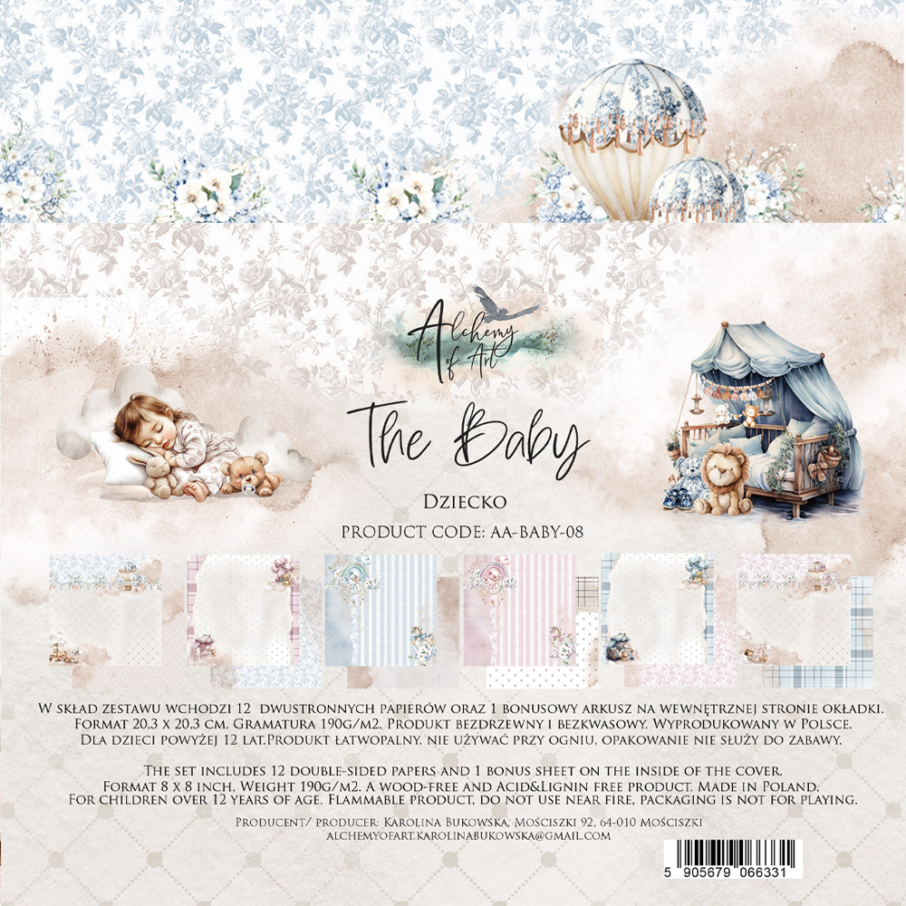 The Baby - zestaw papierów 20x20cm