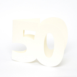 Baza kartki liczba 50 ecru GoatBox
