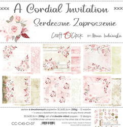 A Cordial Invitation- Serdeczne zaproszenie - zestaw papierów 30,5x30,5