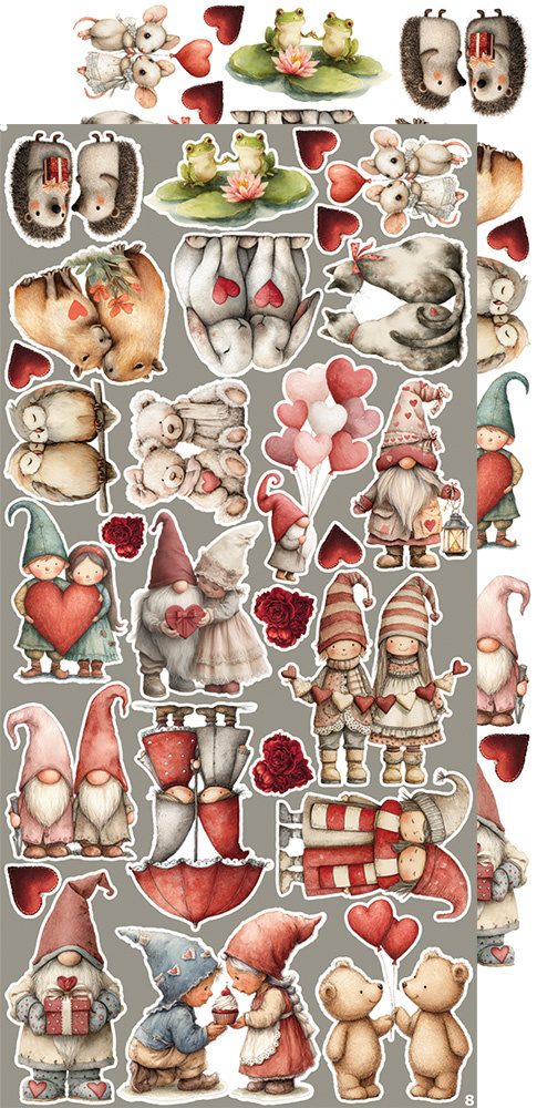 CREATIVE EXTRAS MIX 01 - Spring in Love - zestaw dodatków 15x30cm