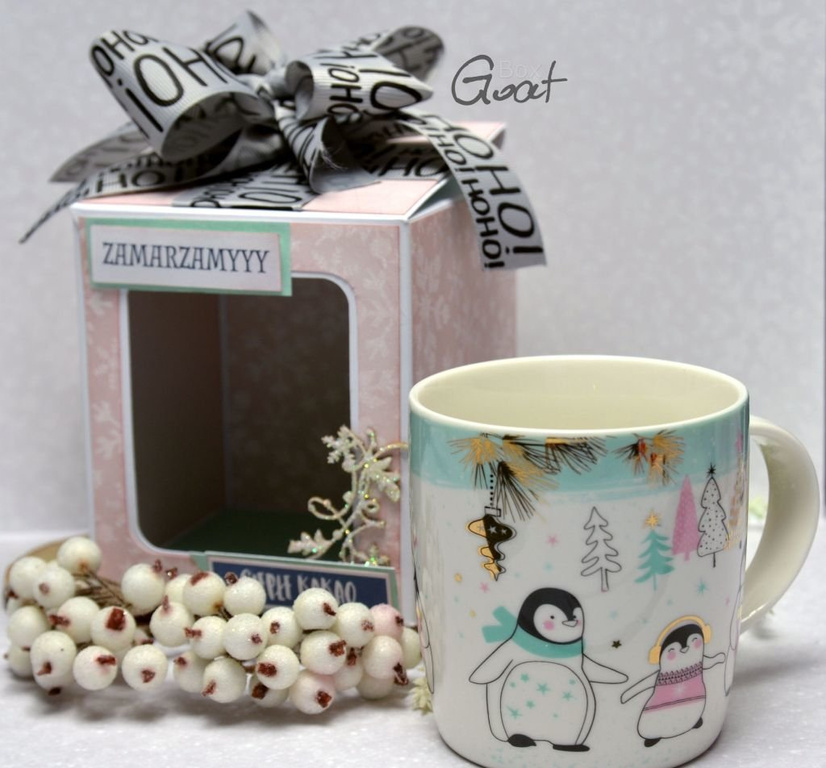Pudełko na bombkę 10cm lub kubek białe GoatBox