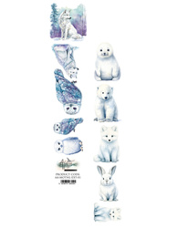 Magic of the Northern Lights - paseczek misie/sowy/wilki 6x30cm