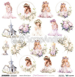 arkusz do wycinania First Communion Girl 4