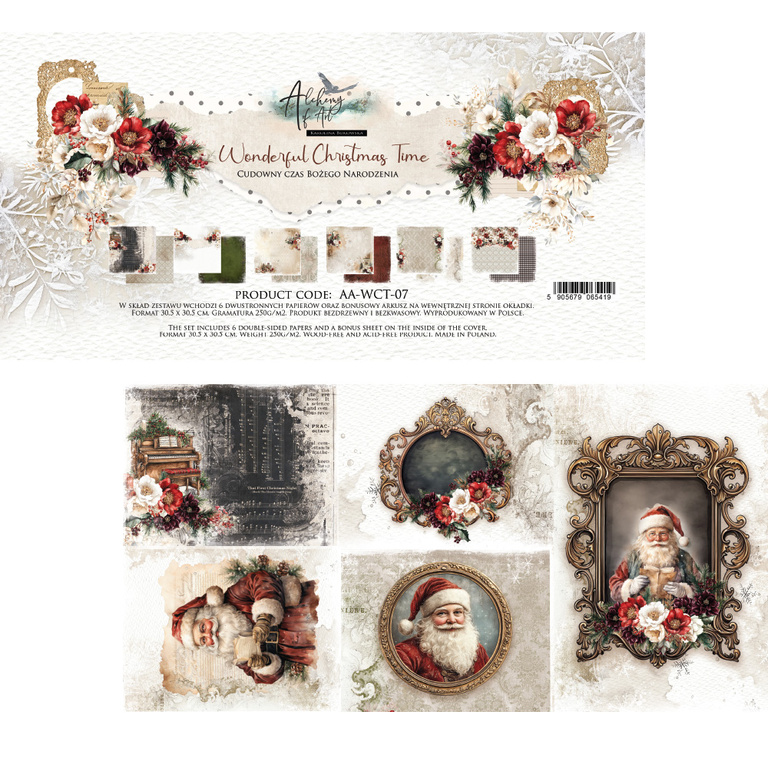 Wonderful christmas Time - zestaw papierów 30x30cm