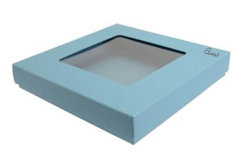 Pudełko na kartkę niebieskie wysokie kwadrat GoatBox