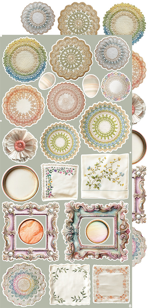 CREATIVE EXTRAS SPRING - 02 zestaw dodadatków 15x30cm