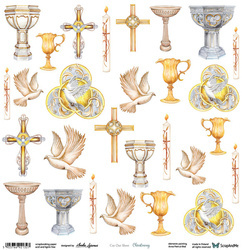 arkusz do wycinania chrzest Christening