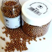 Mikrokulki szklane barwione SeeArt duże 2-3 mm. 80 g. brąz - duży słoik