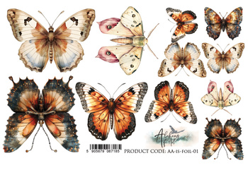 In silence - folia z dodatkami Motyle format A5