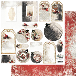Wonderful Christmas Time - arkusz z tagami 30x30cm