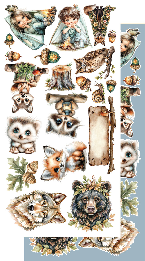 Friends of the Forest - zestaw dodatków Natura 15x30cm