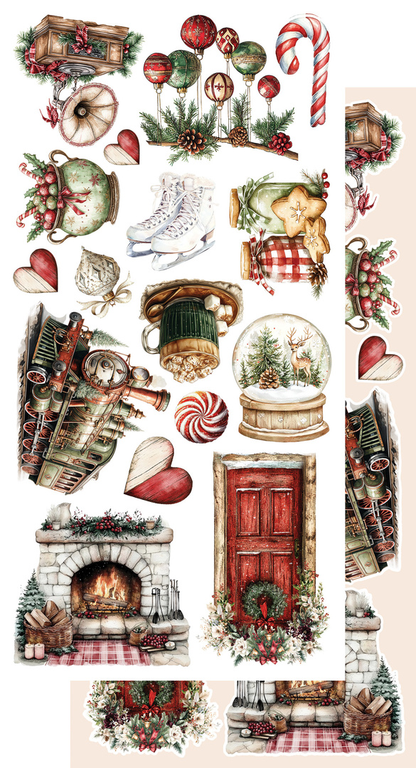 Wonderful Christmas Time - zestaw dodatków 15x30cm
