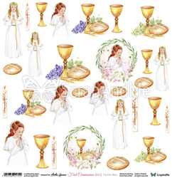 Celebrations Rouge 2 arkusz do wycinania First Communion Girl 2 Scrap And Me