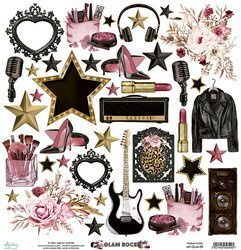 Mintay - Glam Rock - arkusz dodatków do wycięcia dwustronny