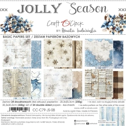 Jolly Season - zestaw papierów bazowych 20x20cm