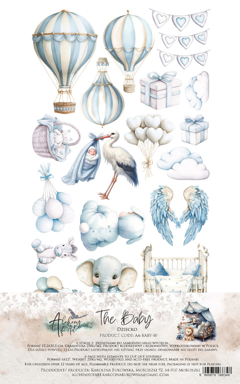 The Baby - zestaw dodatków dla chłopca 15x30cm