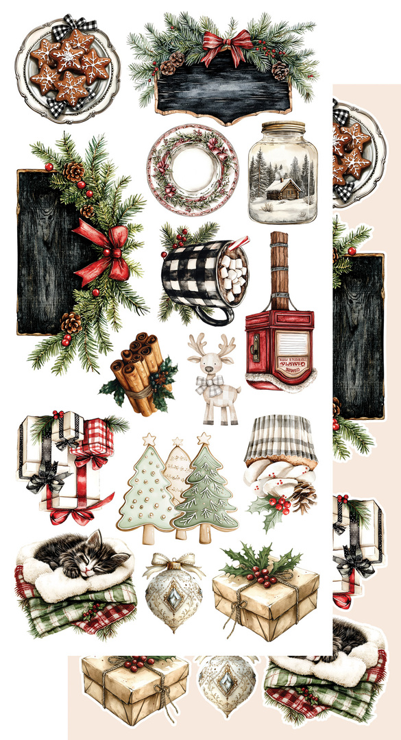 Wonderful Christmas Time - zestaw dodatków 15x30cm