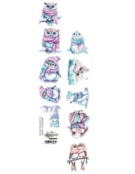 Magic of the Northern Lights - paseczek zwierzaki w szalikach 6x30cm