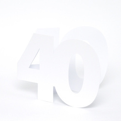 Baza kartki liczba 40  biała GoatBox