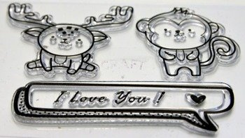 Stempel zwierzątka I love you