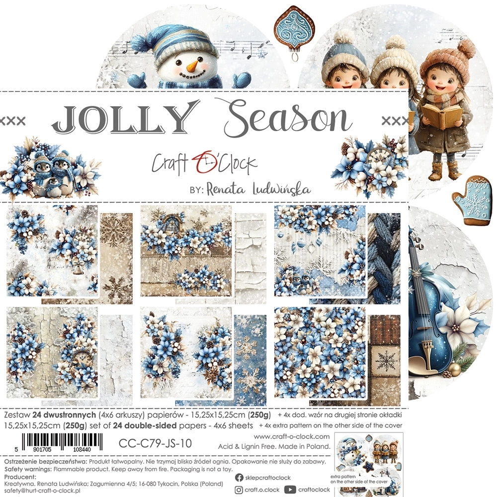 Jolly Season - zestaw papierów 15x15cm