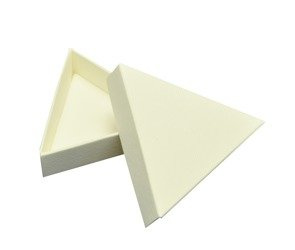 Pudełko trójkątne 6x6x1,5cm kremowe ecru GoatBox