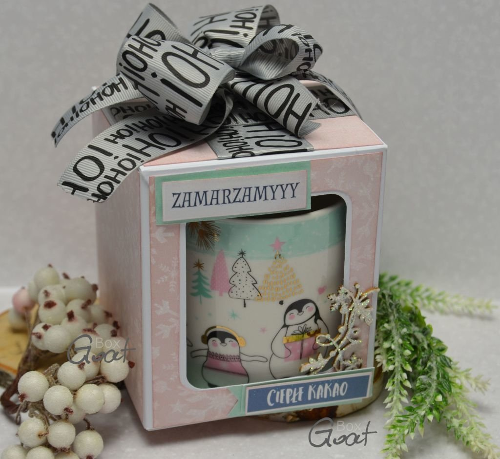 Pudełko na bombkę 10cm lub kubek białe GoatBox