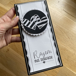 Kartka zaproszenie ślub dwa serca