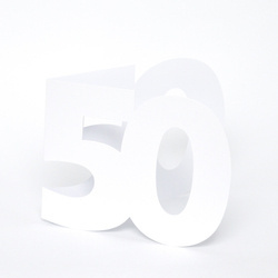 Baza kartki liczba 50  biała GoatBox