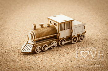 Lokomotywa 3D - Tekturka - Vintage Gentelman