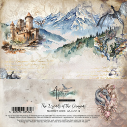 The Legends of the Dragons - zestaw papierów 15x15cm