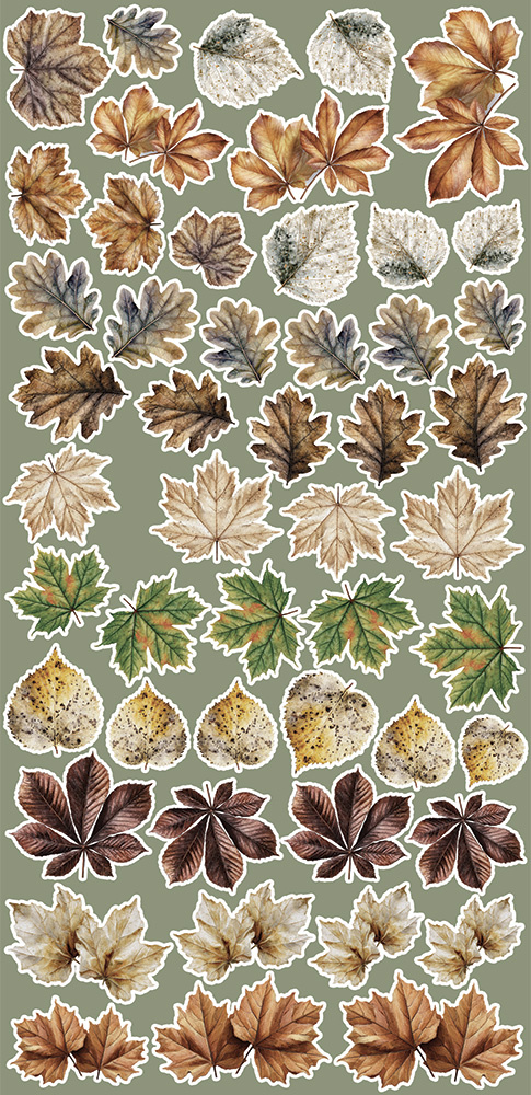 CREATIVE EXTRAS - MIX 04 - ALL LEAVES - zestaw dodatków 15x30cm