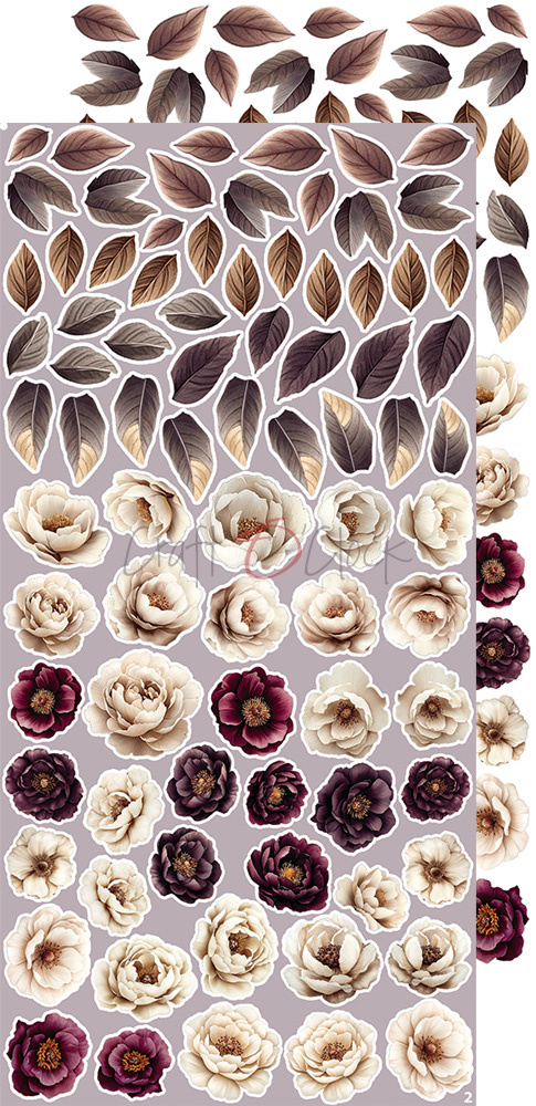 Plum & Caramel - zestaw dodatków Mix 15x30cm
