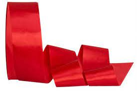 Tasiemka wstążka czerwona atłasowa 1m szer 4cm satynowa