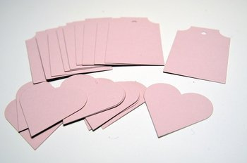 tagi i serduszka różowe pastelowe