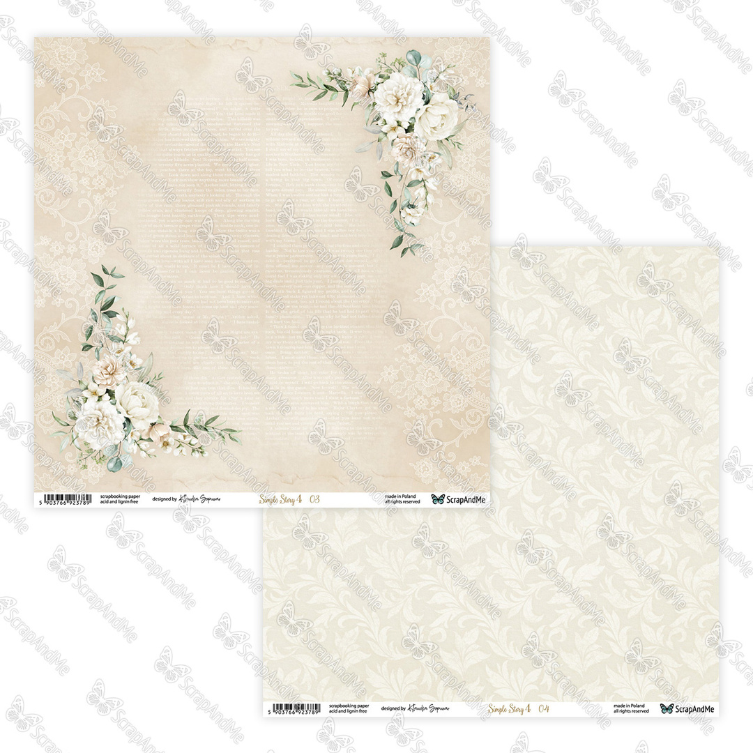 Simple Story 4 - zestaw papierów 30x30cm