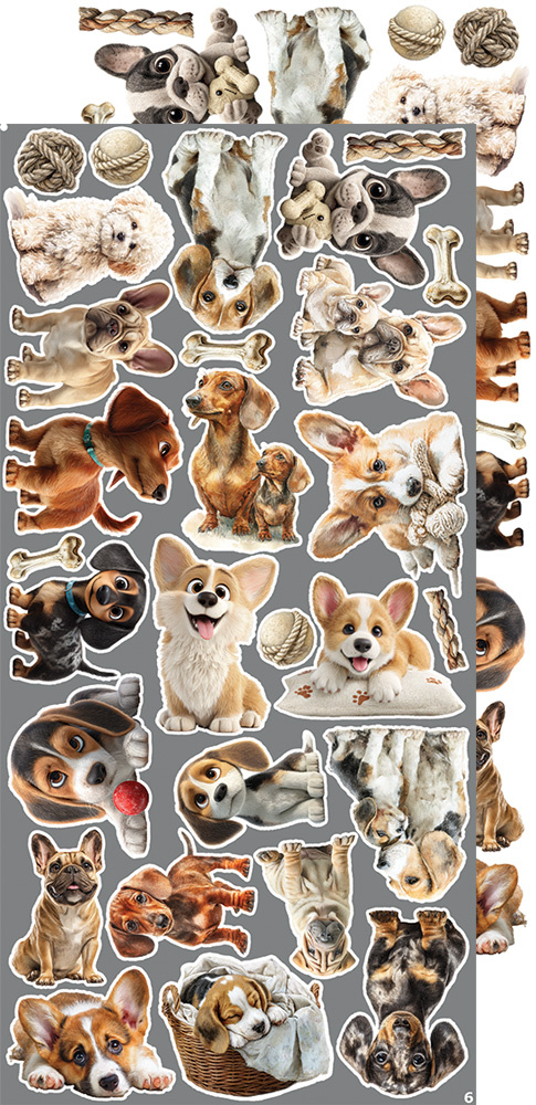 CREATIVE EXTRAS - MIX 02 Lovely Pets - zestaw dodatków 15x30cm