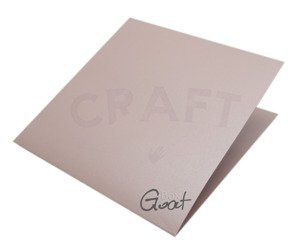 Baza kartki kwadratowa 15cm różowa perłowa GoatBox